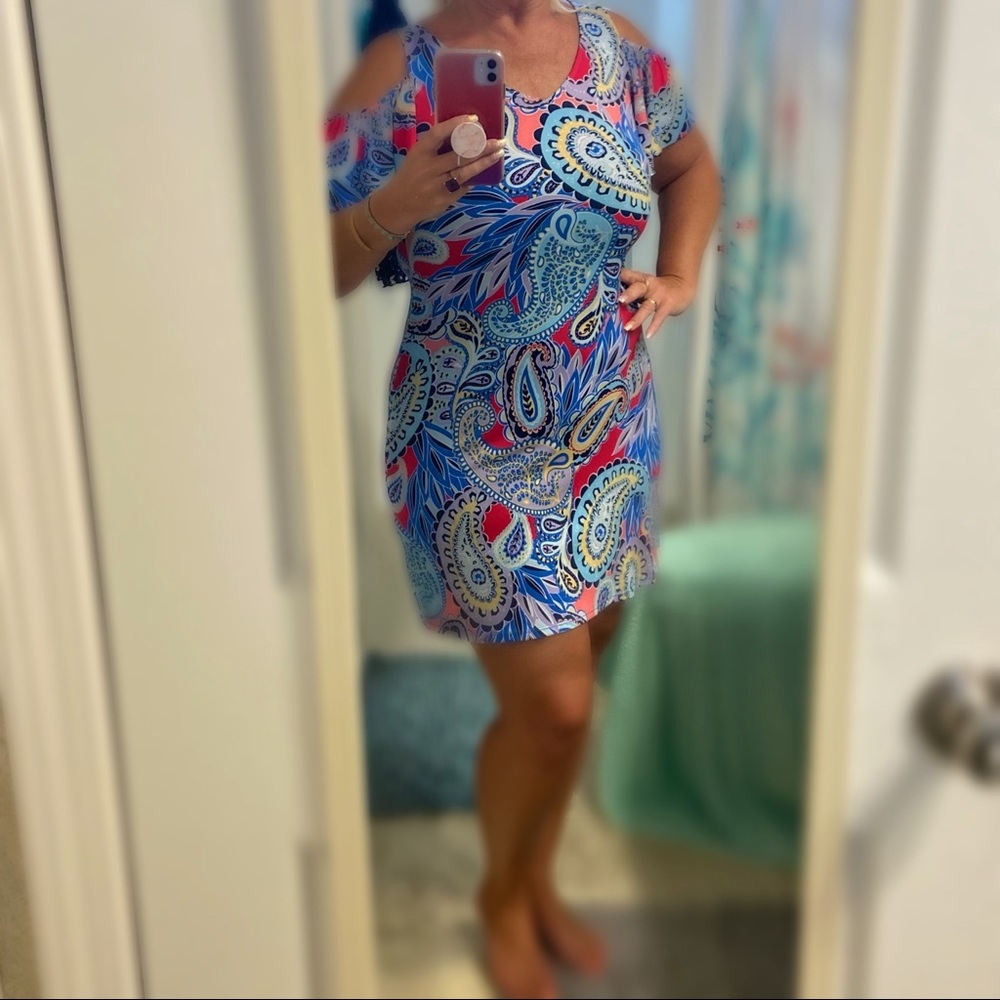 Paisley floral .. Lily Pulitzer inspired dress by Ivy Lane.. size M